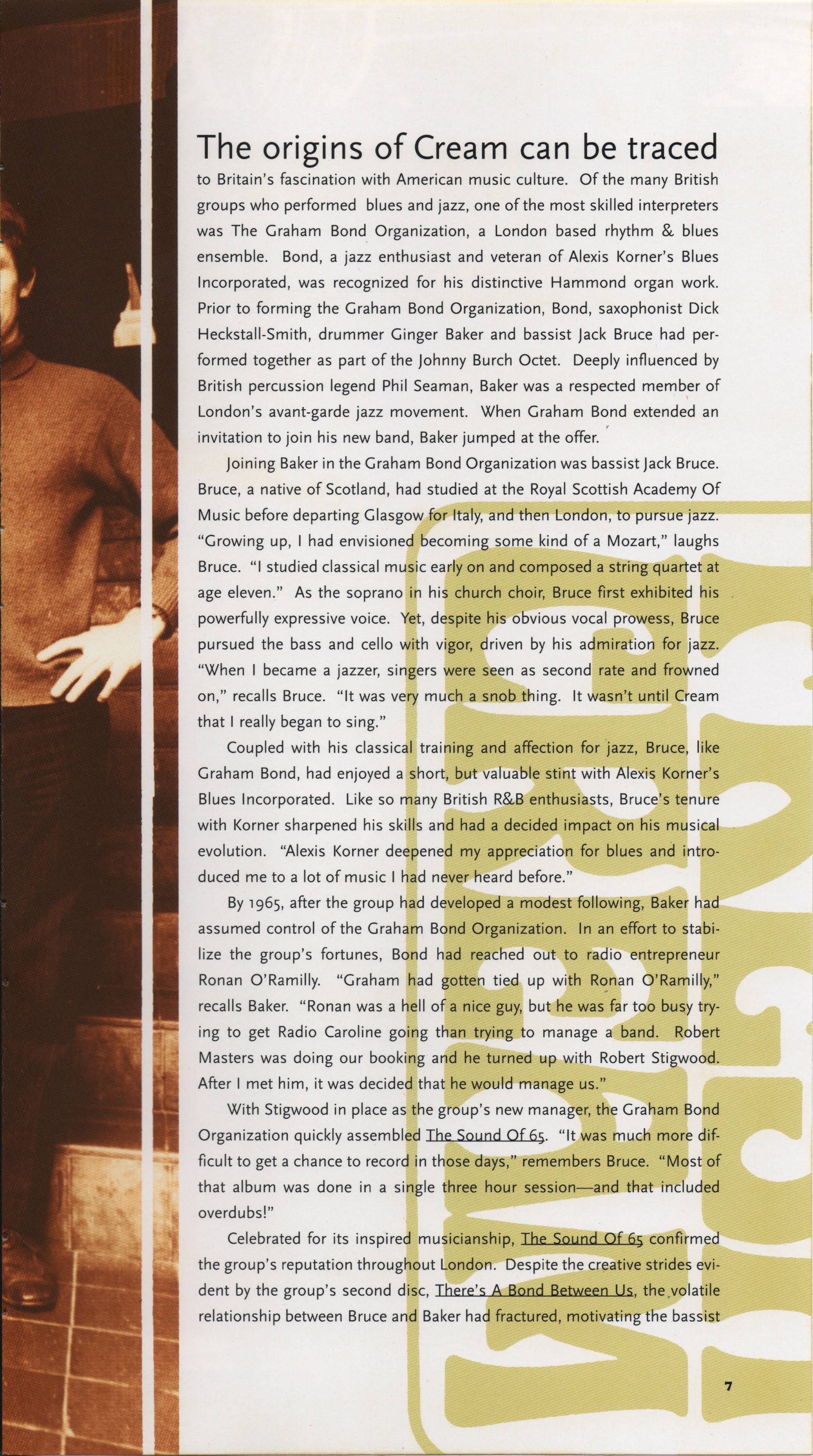 Cream Those Were the Days : Booklet 7